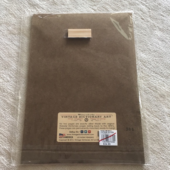NWT Vintage Dictionary Art - Picture 2 of 2